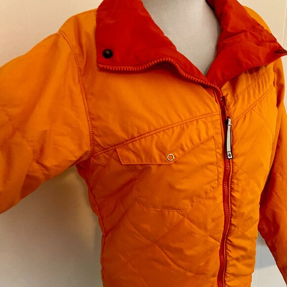 Columbia Western Lmd Edition Reversible Jacket Pearl Snap Orange Med VTG Coat - Picture 3 of 16